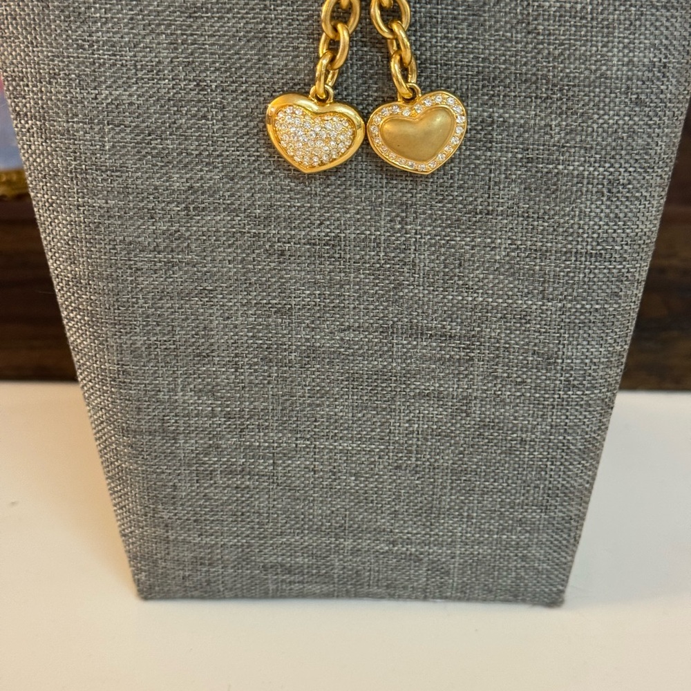 π LAUREN G ADAMS GOLD DOUBLE HEART NECKLACE! - Picture 5 of 11